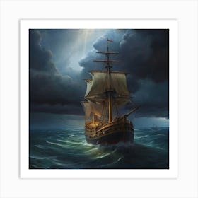 Ship At Sea.20 Art Print