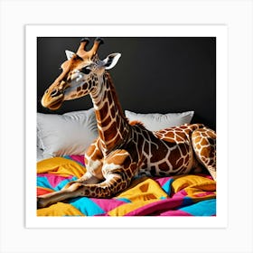 Giraffe Chillout Art Print