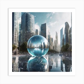 Futuristic Cityscape 83 Art Print