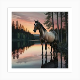 Sunset Horse 51 Art Print