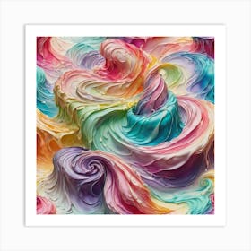 Rainbow Swirls Art Print