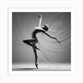 Line Art Dancer body 1 Art Print