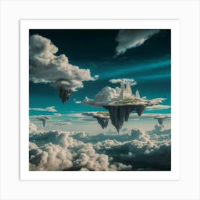 Floating Castle In The Clouds Art Print