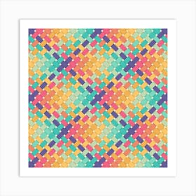 Retro Rainbow Pattern 06 Art Print