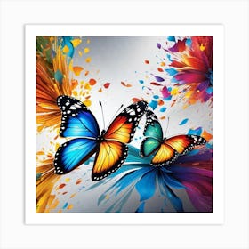 Colorful Butterflies 59 Art Print