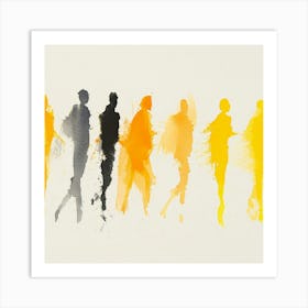 'People Walking' 1 Art Print