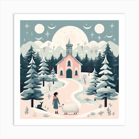 Christian Christmas Card Art Print