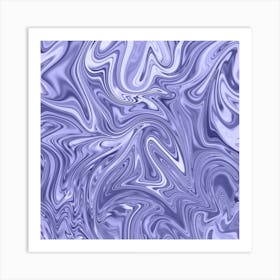 Lavender Liquid Marble 1 Art Print