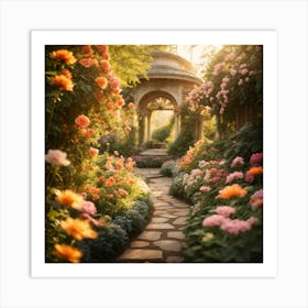 Gazebo In The Garden Art Print