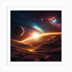 Space Landscape 3 Art Print