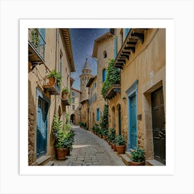 Narrow Street In The Old Town Art Print