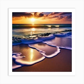 Sunset On The Beach 78 Art Print