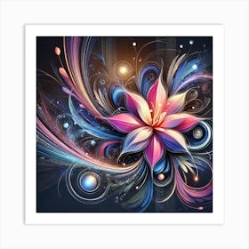 Abstract Flower Art Print