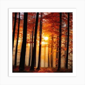 Autumn Forest 117 Art Print