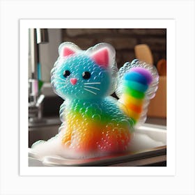 Rainbow Cat 1 Art Print