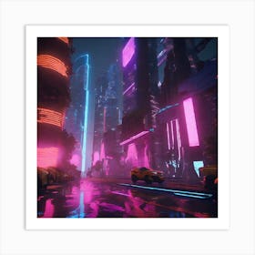 Neon City 1 Art Print