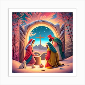 Nativity Scene 2 Art Print
