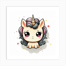 Cute Unicorn 598 Art Print