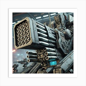 Helios Mech Missile Launcher Converted Art Print