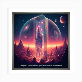 Imagine A Glass House In Space Art Print