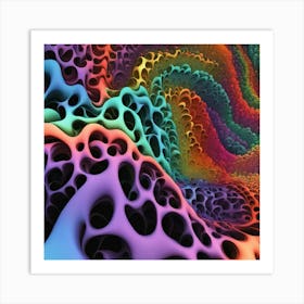 holes in my rainbow Art Print