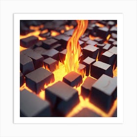 Fire And Lava Art Print