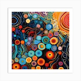 Aboriginal Art, Aboriginal Art, Aboriginal Art, Aboriginal Art Art Print