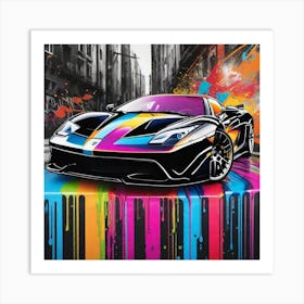 Splatter Car 9 Art Print