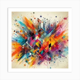 Abstract Explosion by dee Art Print