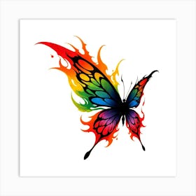 Rainbow Butterfly 22 Art Print