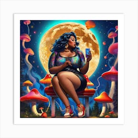 Mushroom Woman 1 Art Print