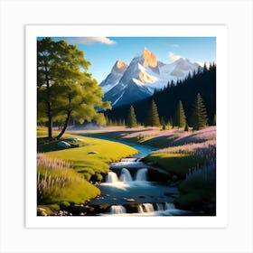 Land Painting Art Print