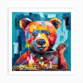 Bear Artist Art Print