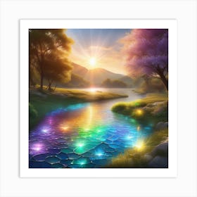 Rainbow River 10 Art Print