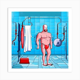 Gym Series IV - Tom Ghost Art Print