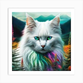 Rainbow Cat 1 Art Print