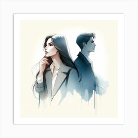 Man And Woman Art Print