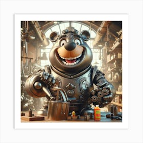 Steampunk Bear Art Print