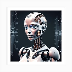 Robot Woman 3d Illustration 1 Art Print