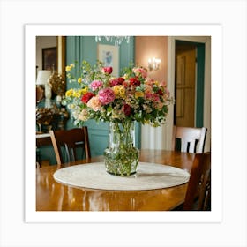 A Photo Of A Beautiful Dining Room Table 1 Art Print