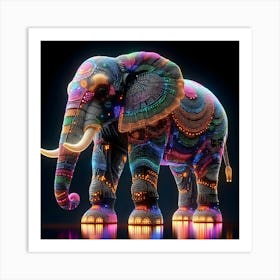 Colorful Elephant 1 Art Print