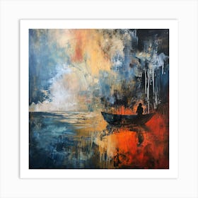 Myeera Apocalyptic Brainstorming Abstract Imaginative Painting Art Print