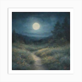 Moonlight Path Art Print