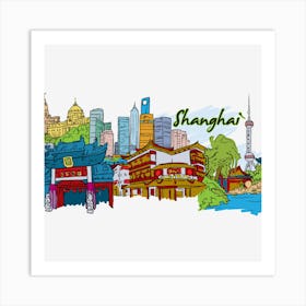 Shanghai Cityscape Art Print