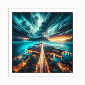 City At Night Art Print