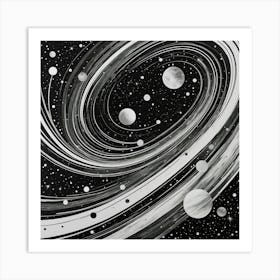 Black and White Abstract Art 152 Art Print