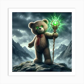 Teddy Bear With Magic Wand Art Print