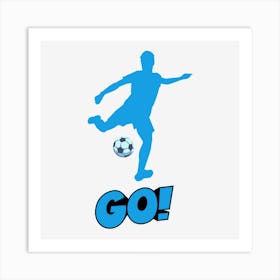 Soccer Player Kicking A Ball Art Print
