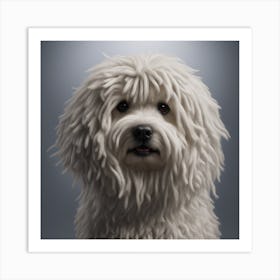 Wooly Dog Portrait Art Print