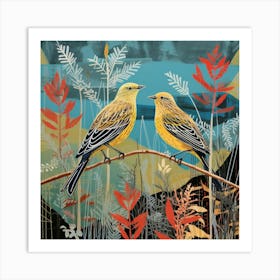 Bird In Nature Yellowhammer 2 Art Print